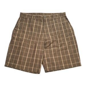 Subculture Men's‎ Plaid Shorts Size 36 Brown Tan Classic Fit